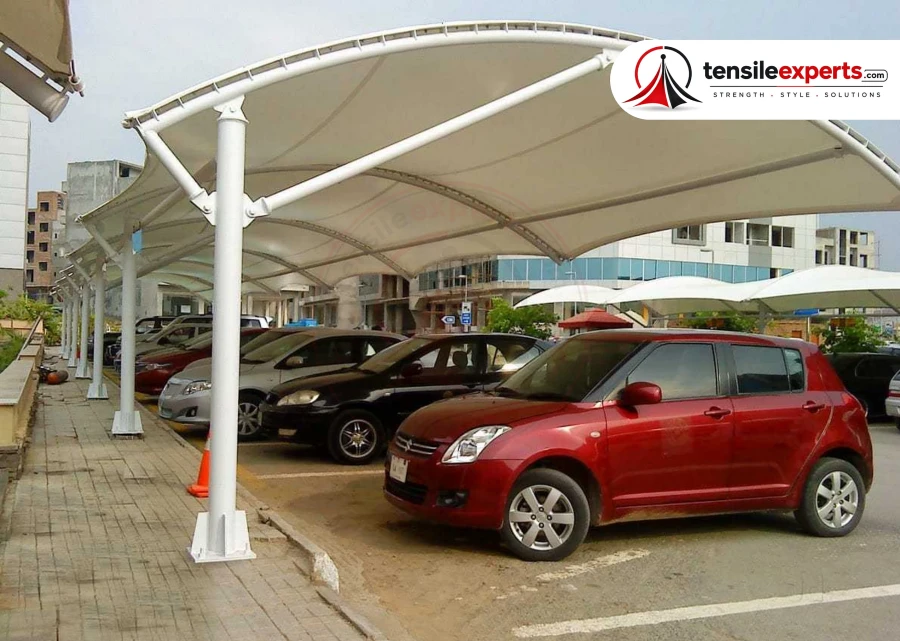 Tensile Car Parking Shed project in New Delhi