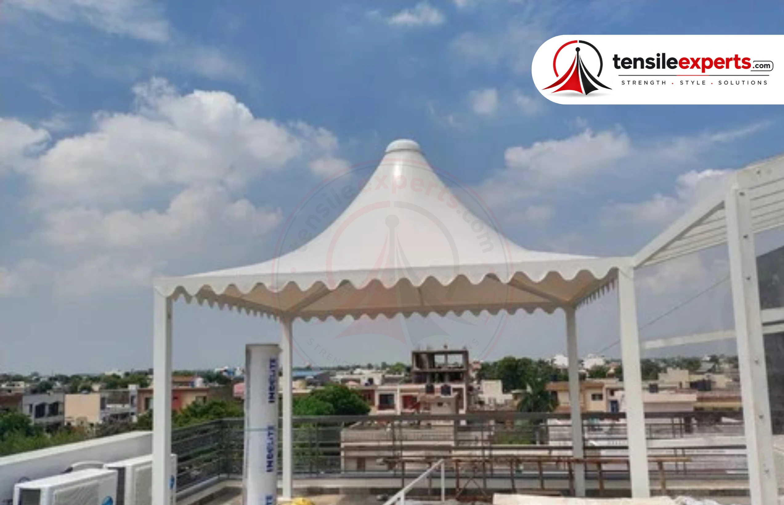 Modern residential porch canopy