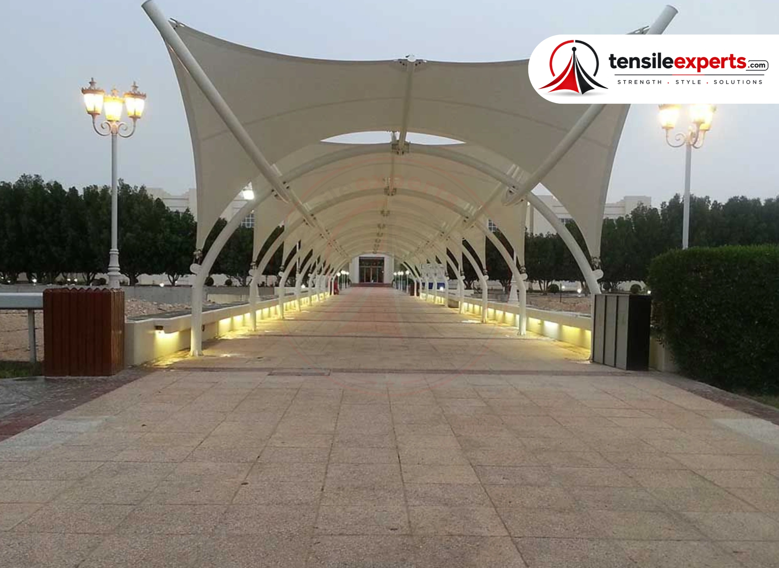 Institutional walkway canopy